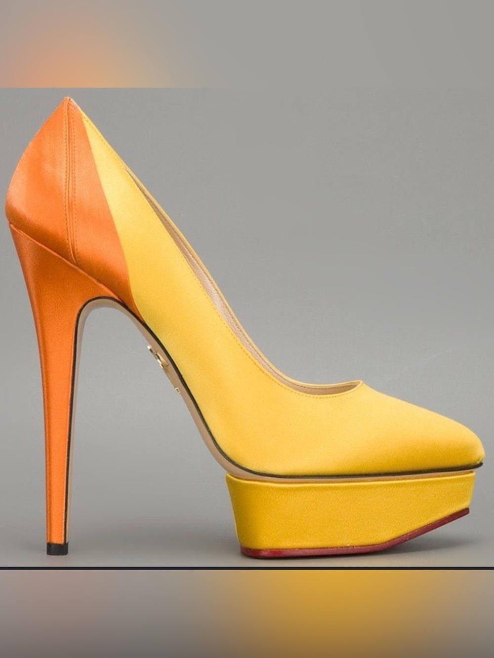 Charlotte Olympia 'Masako' Yellow Platform Pump